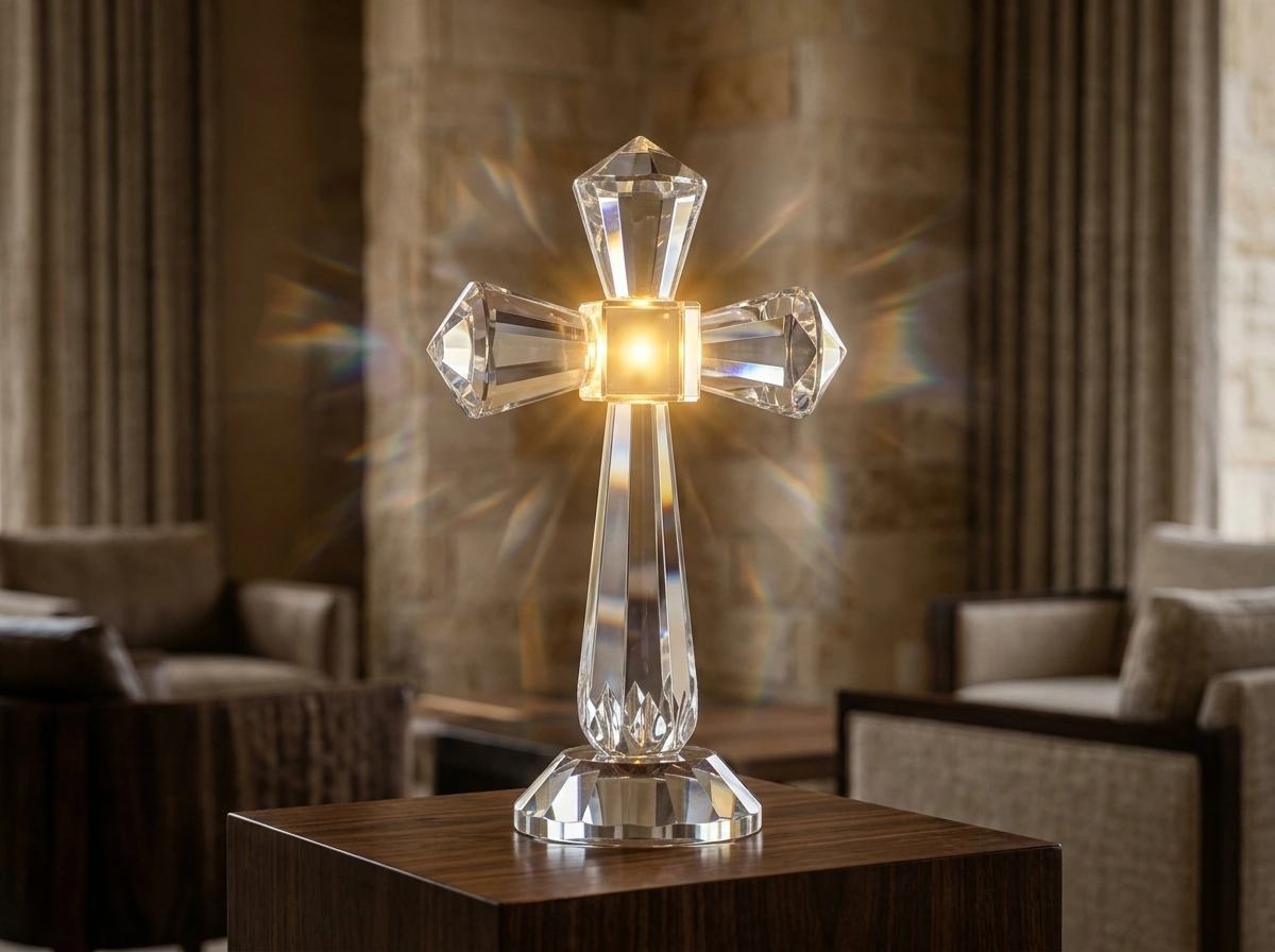 Luminescent Optical Crystal Cross