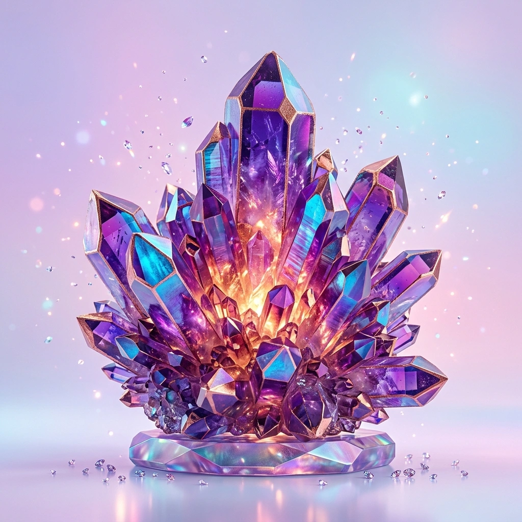 Amethyst Geode Internal Glow