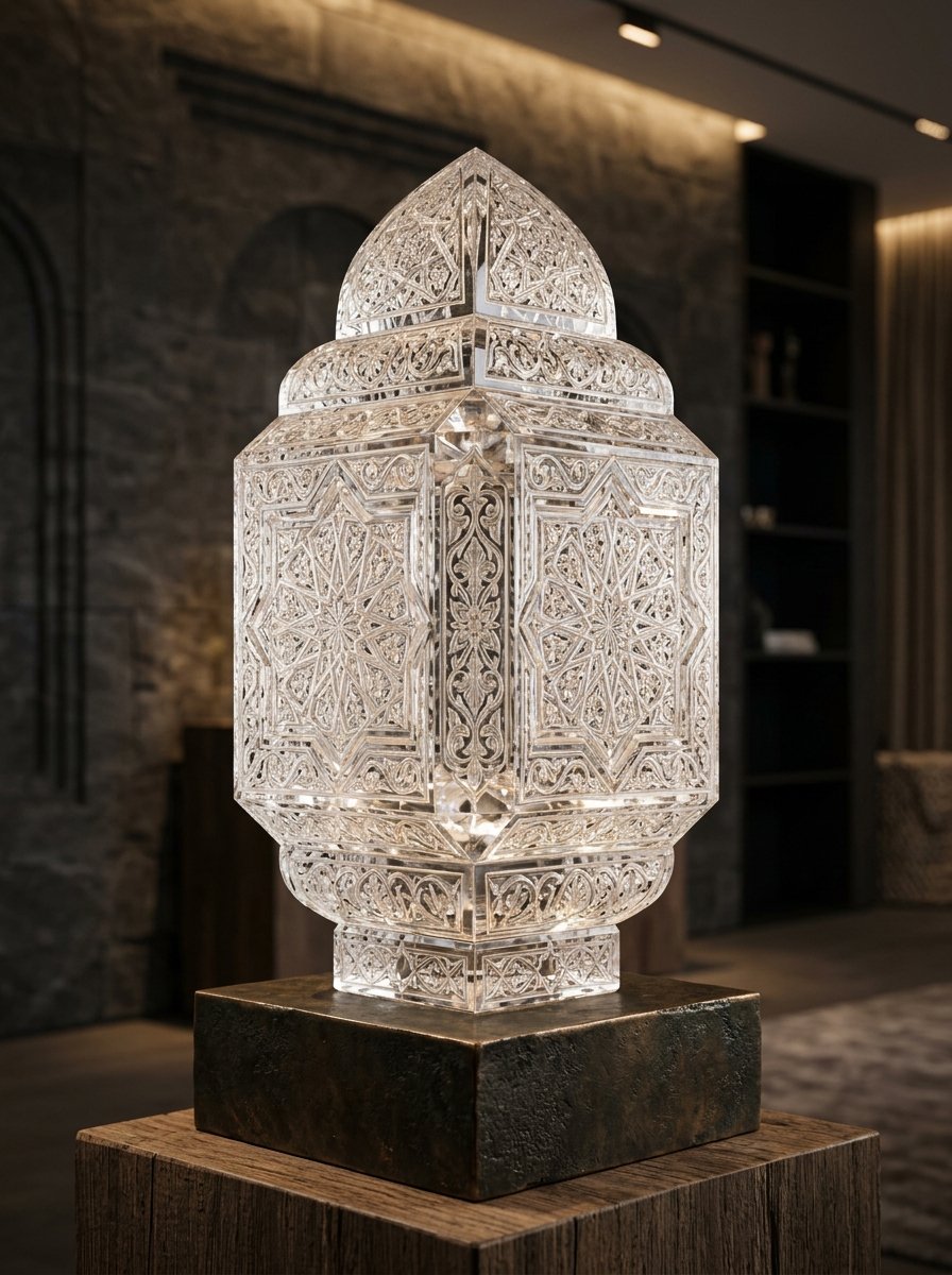 Islamic Geometric Crystal Sculpture