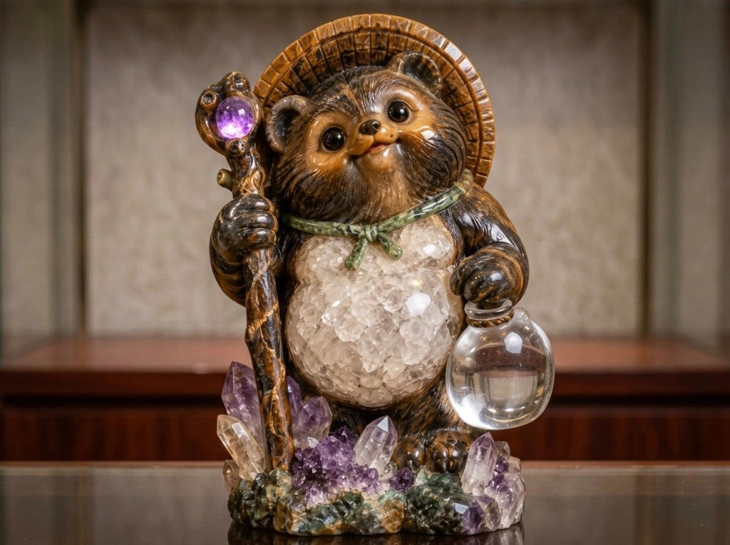 The Tanuki Amethyst Guardian